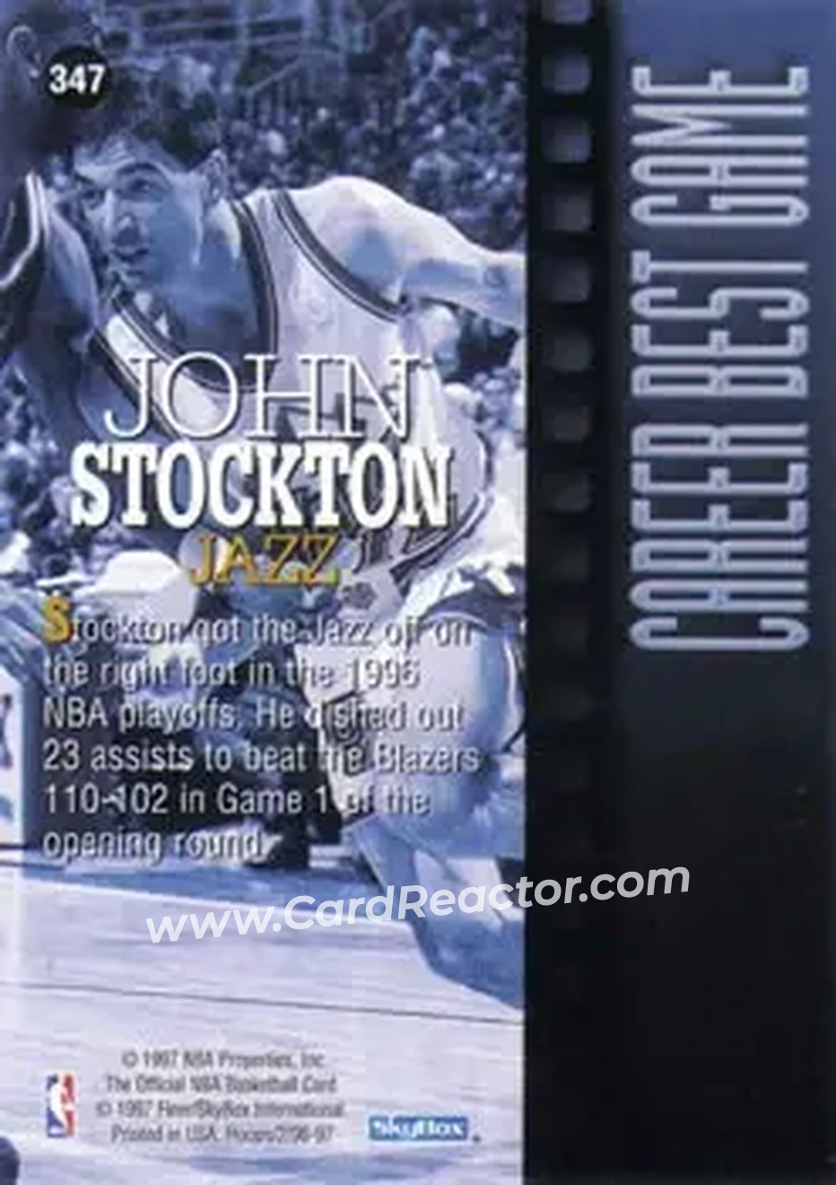 Back of John Stockton