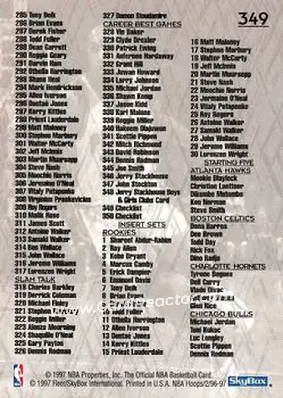 Back of Card #349