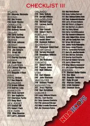 1996-97 Hoops #349 Card #349