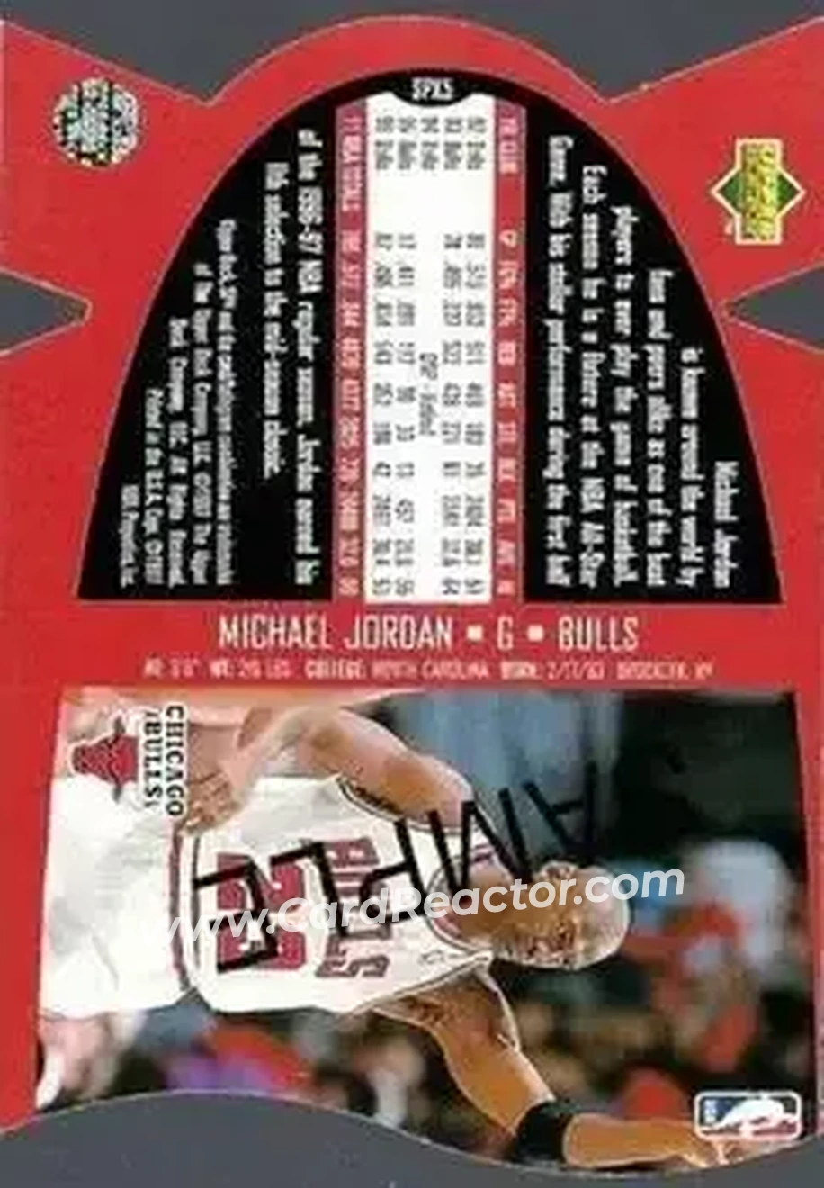 Back of Michael Jordan