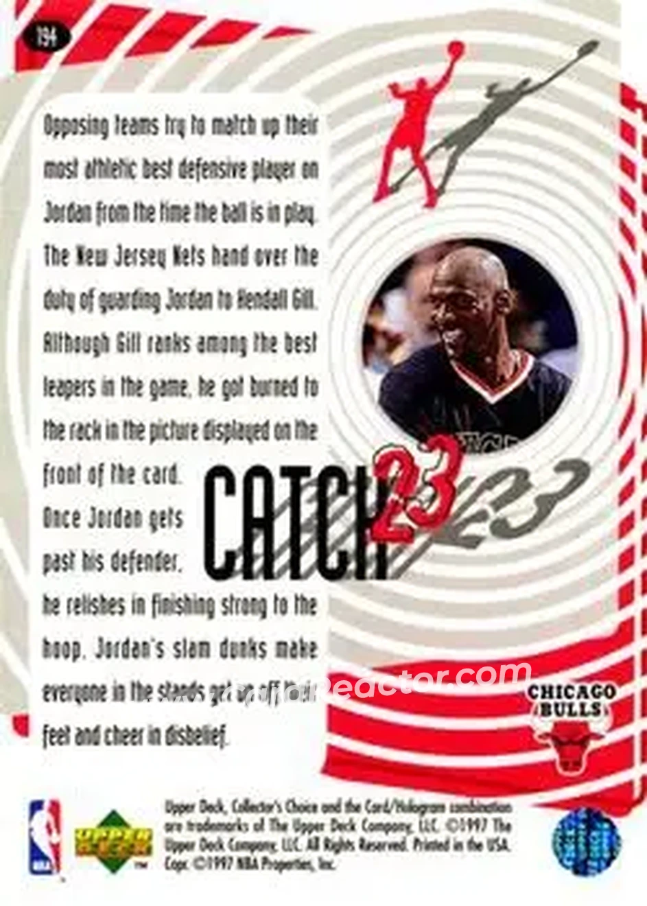 Back of Michael Jordan
