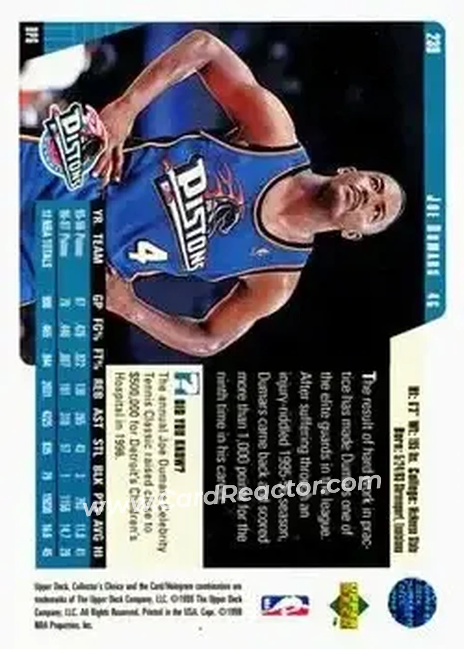 Back of Joe Dumars