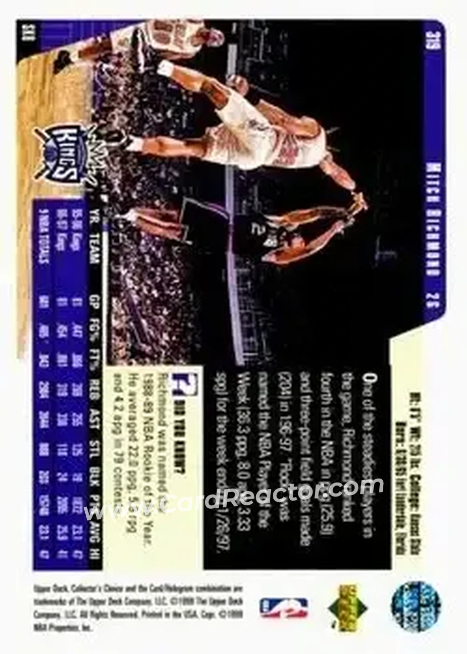 Back of Mitch Richmond