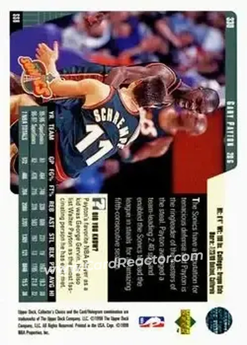 Back of Gary Payton