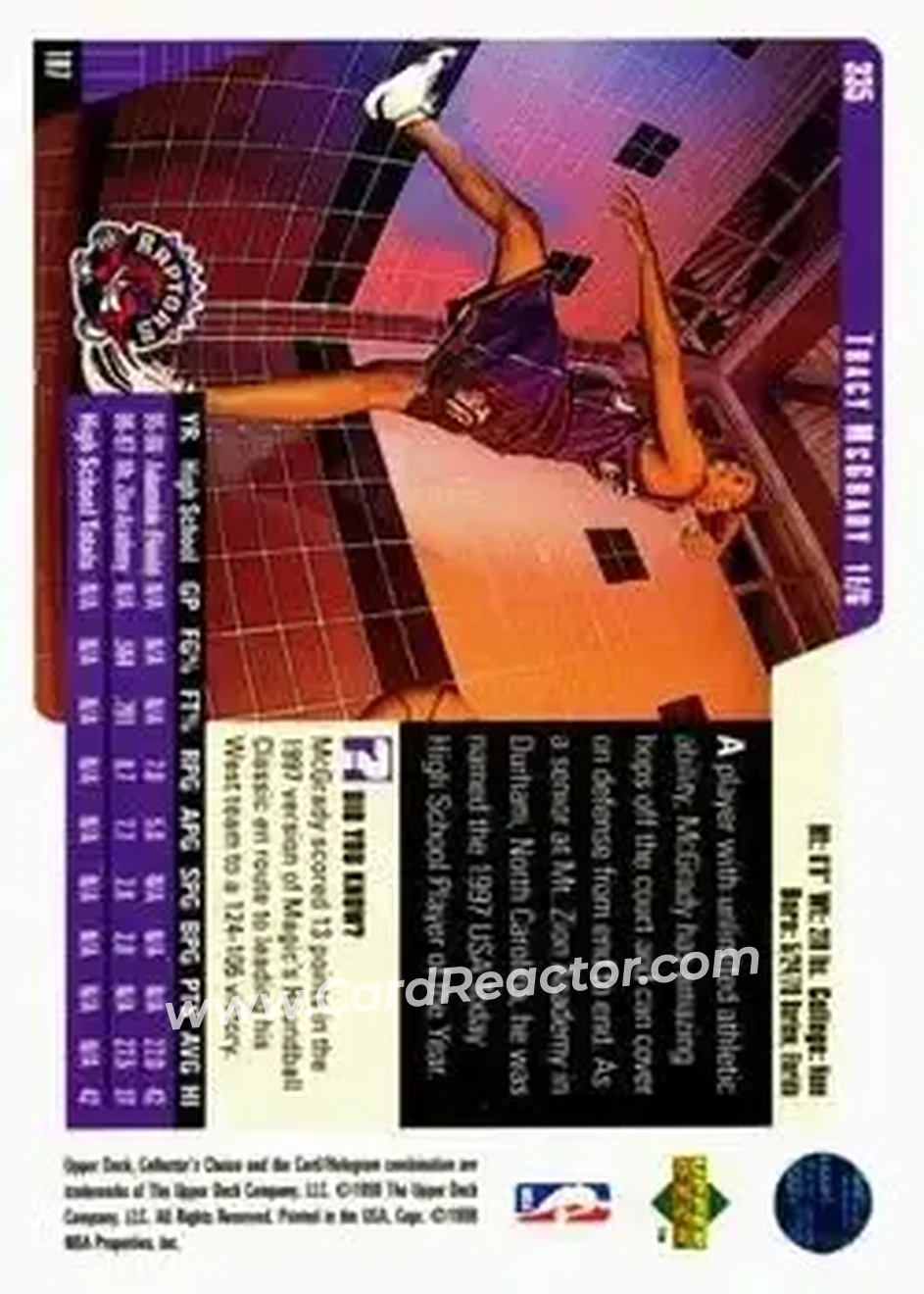 Back of Tracy McGrady