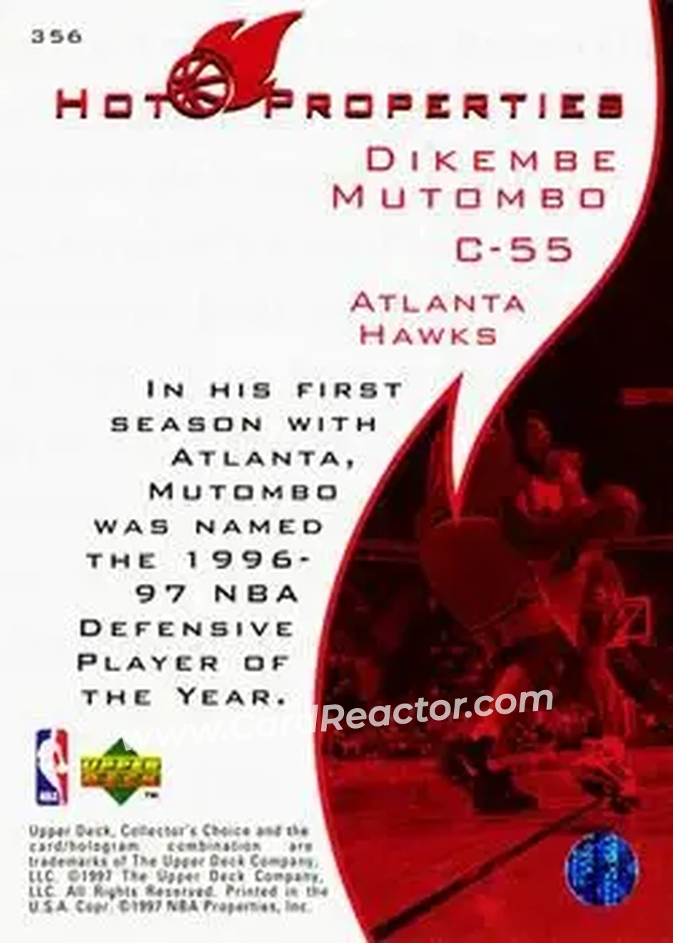 Back of Dikembe Mutombo