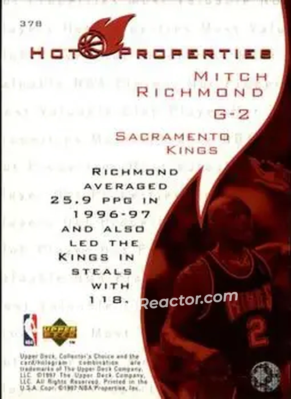 Back of Mitch Richmond