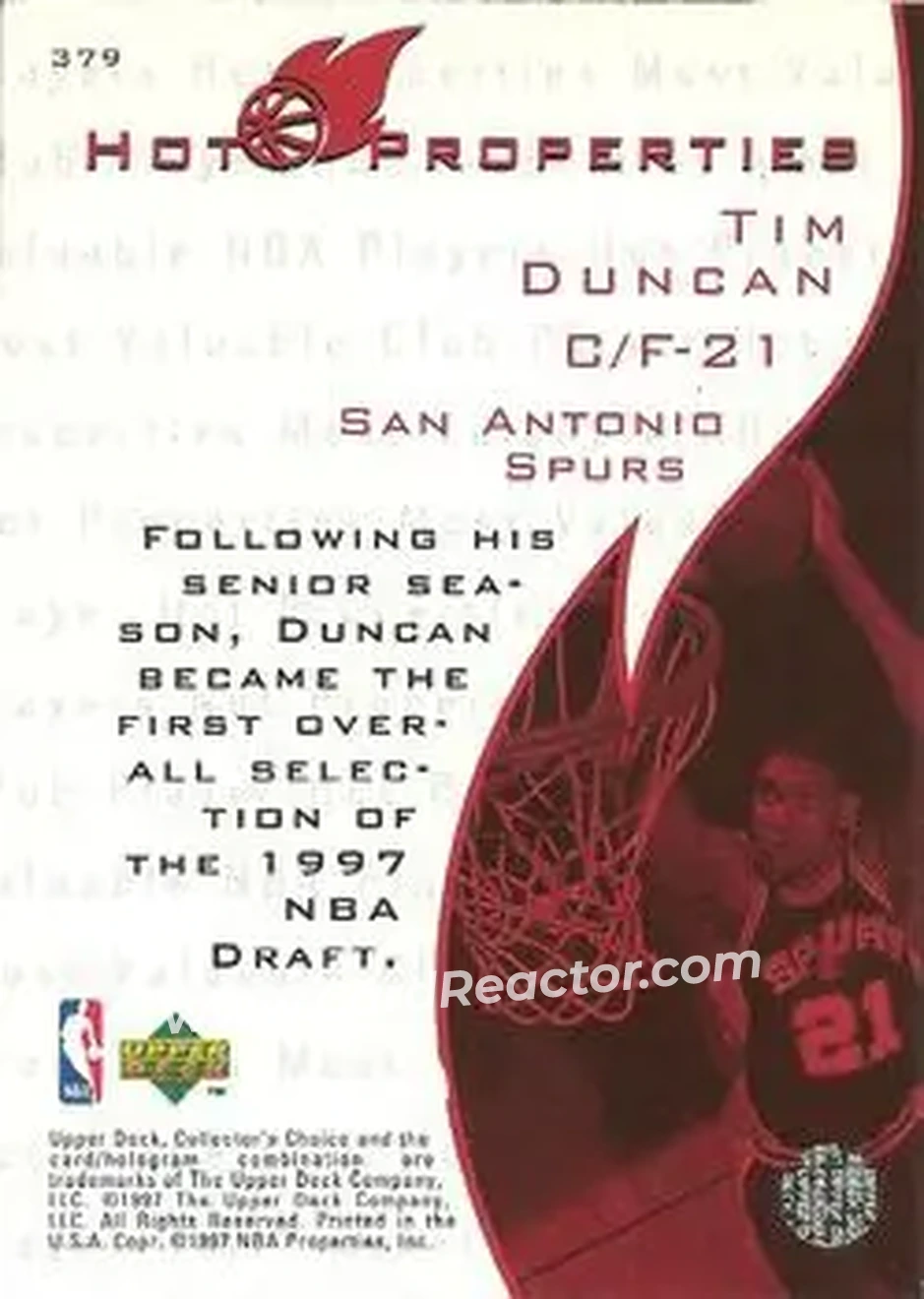 Back of Tim Duncan