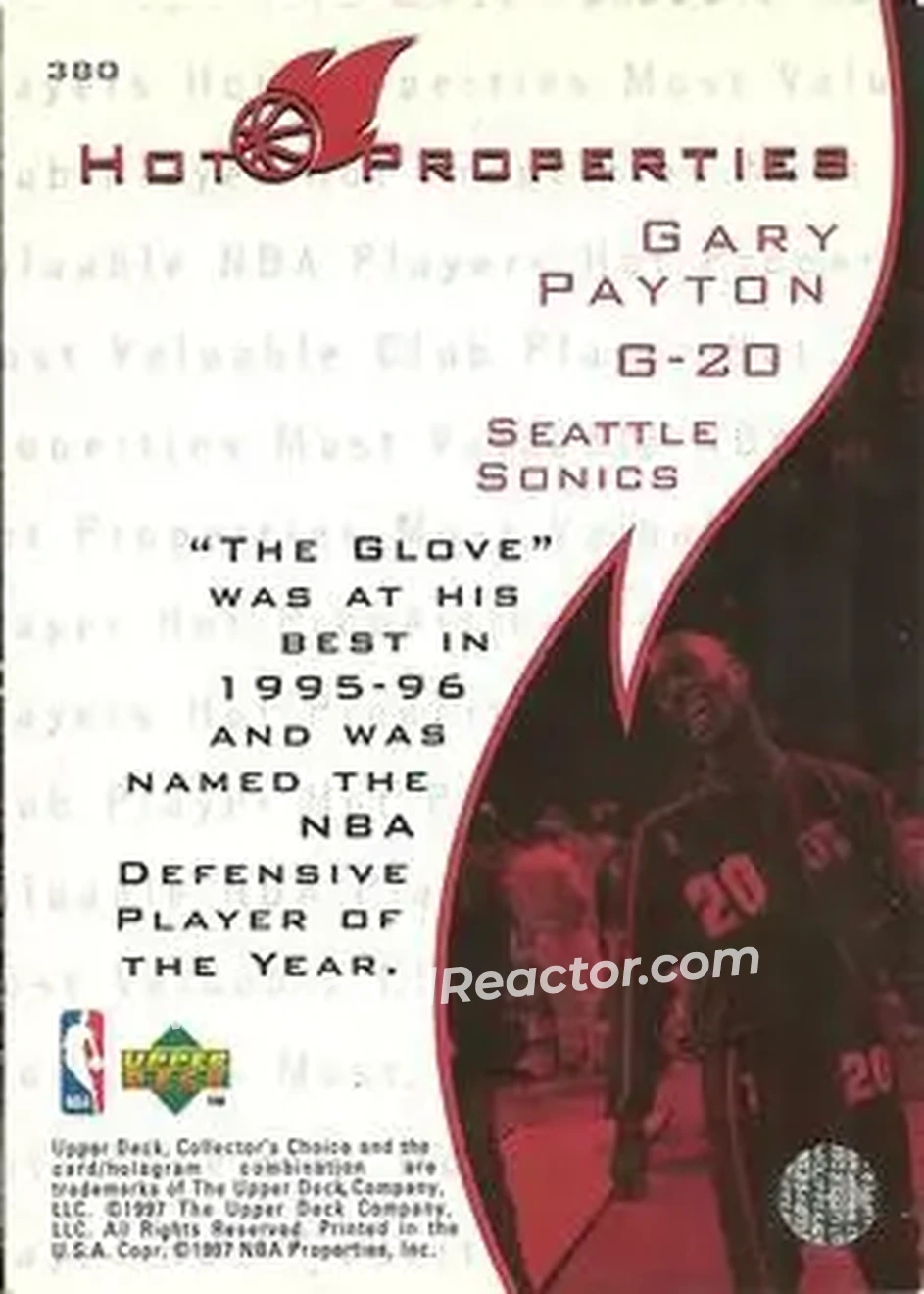 Back of Gary Payton