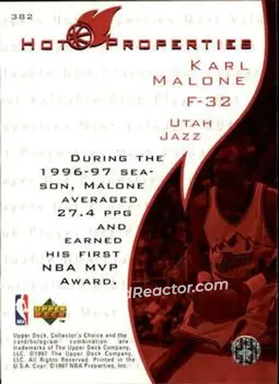 Back of Karl Malone