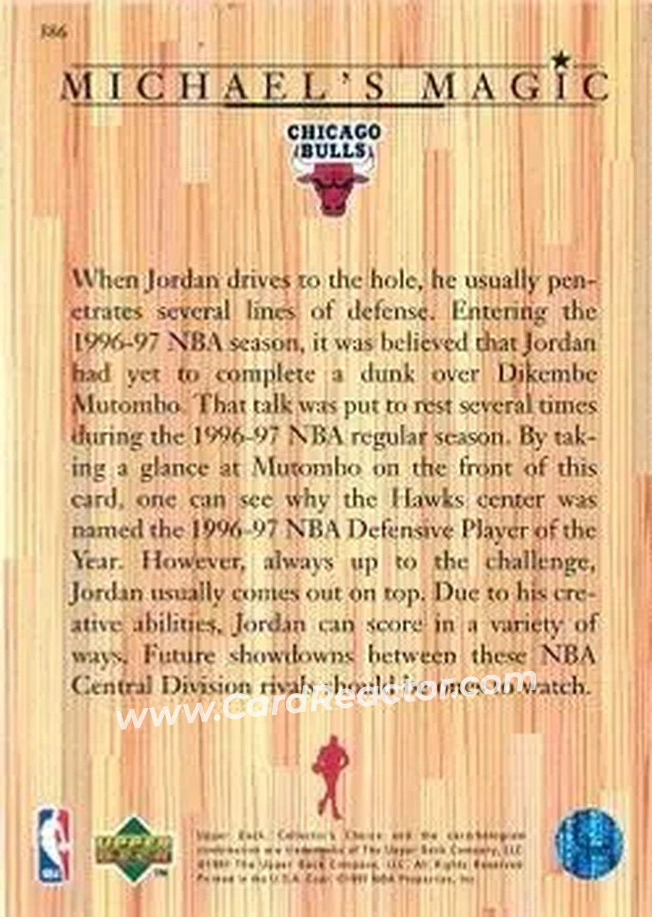 Back of Michael Jordan