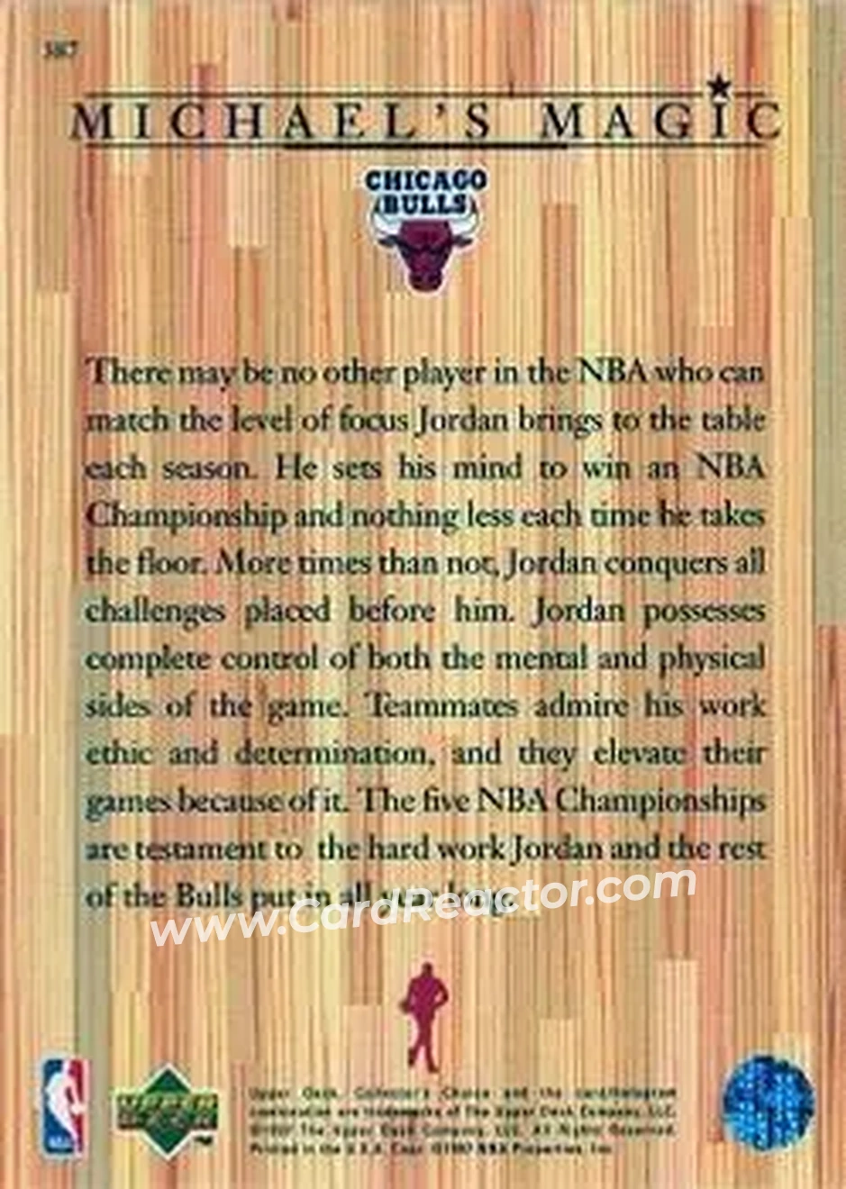 Back of Michael Jordan