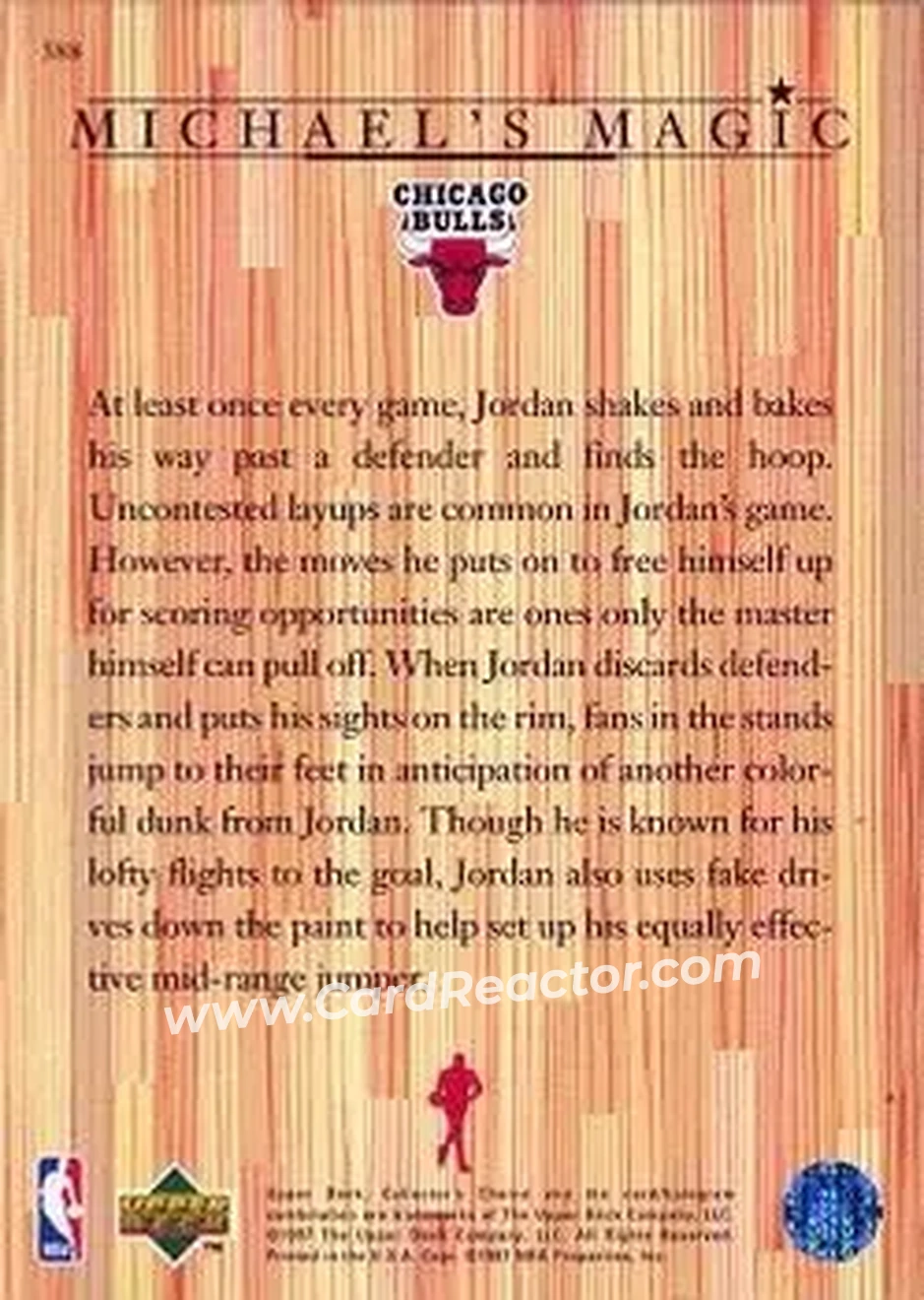 Back of Michael Jordan