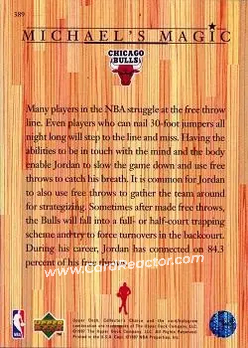 Back of Michael Jordan