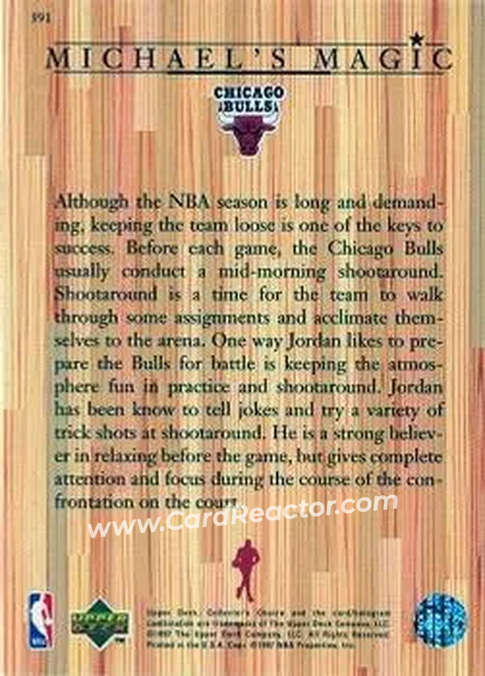 Back of Michael Jordan