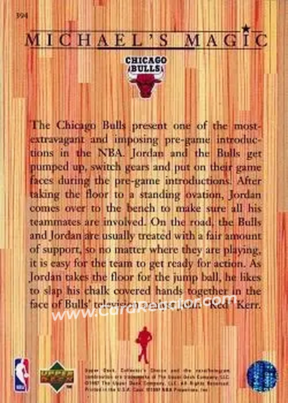 Back of Michael Jordan