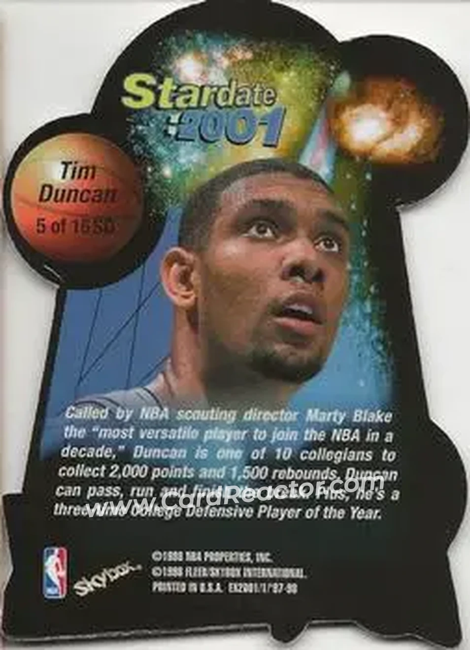 Back of Tim Duncan