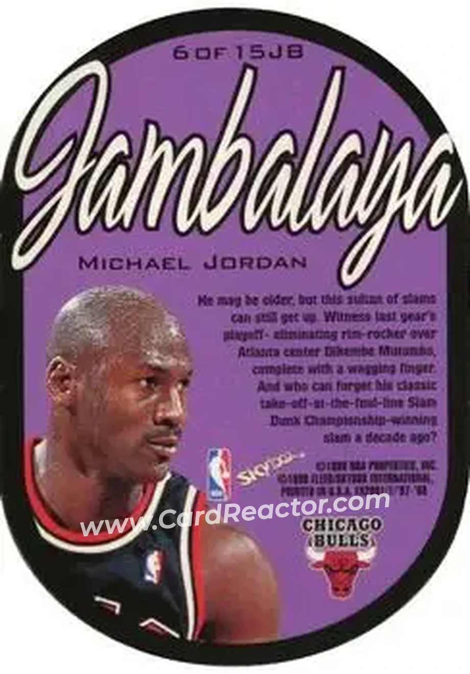 Back of Michael Jordan