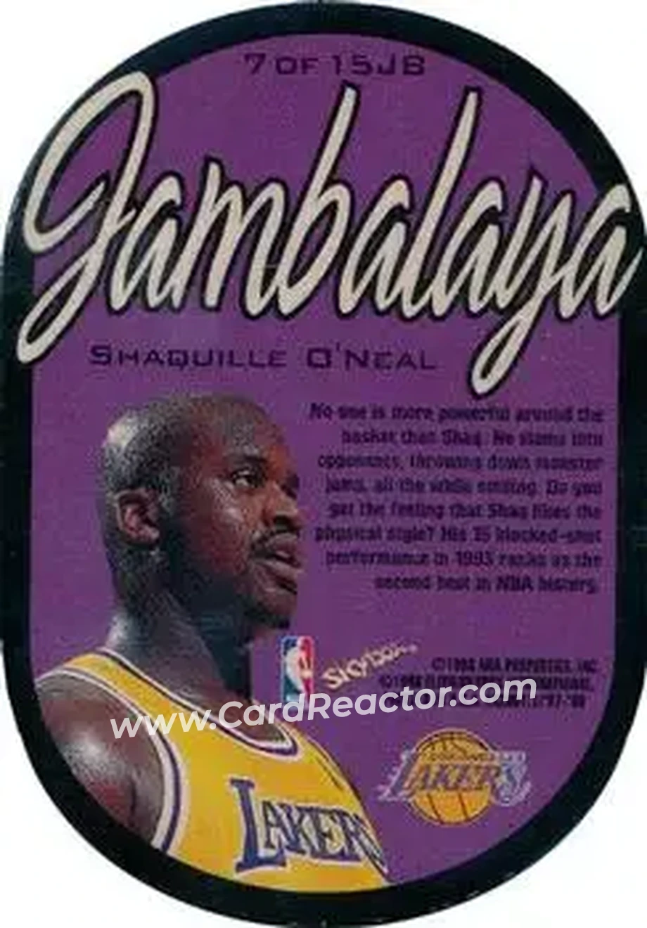 Back of Shaquille O'Neal