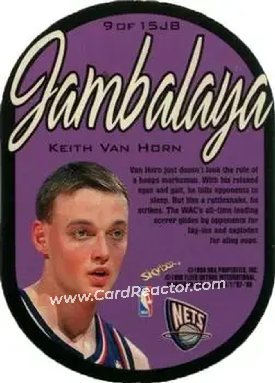 Back of Keith Van Horn
