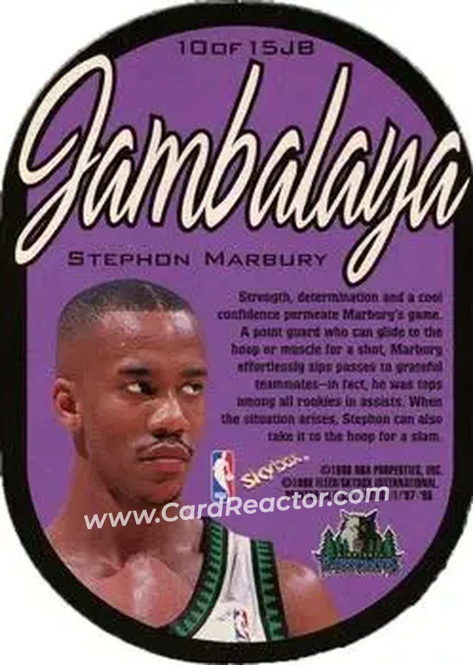 Back of Stephon Marbury