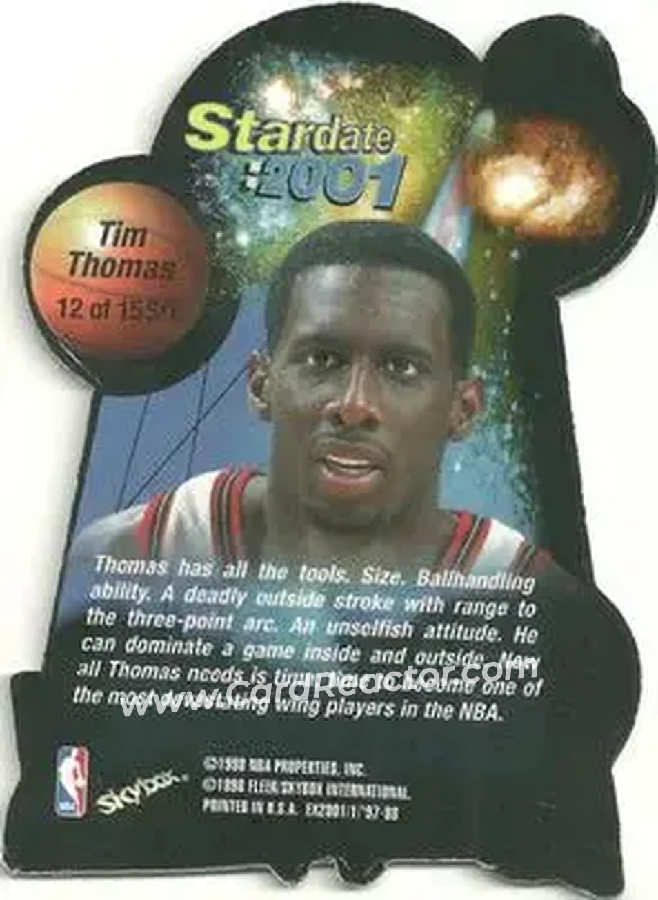 Back of Tim Thomas