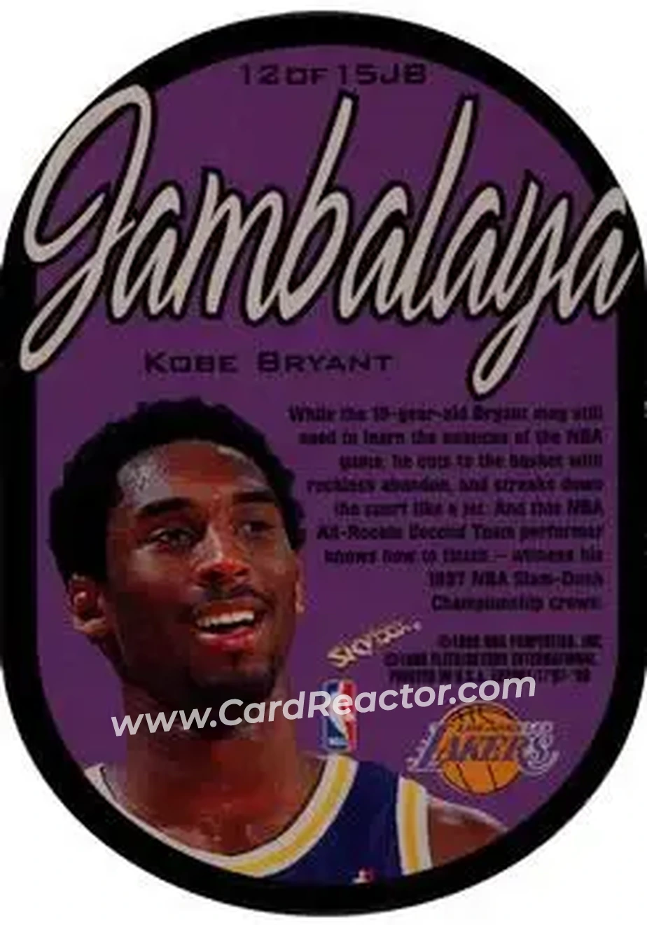 Back of Kobe Bryant