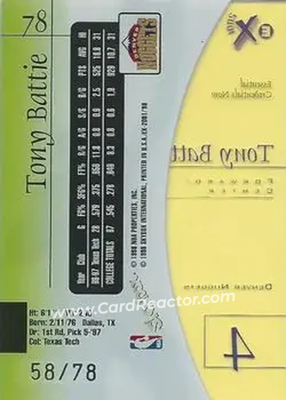 Back of Tony Battie