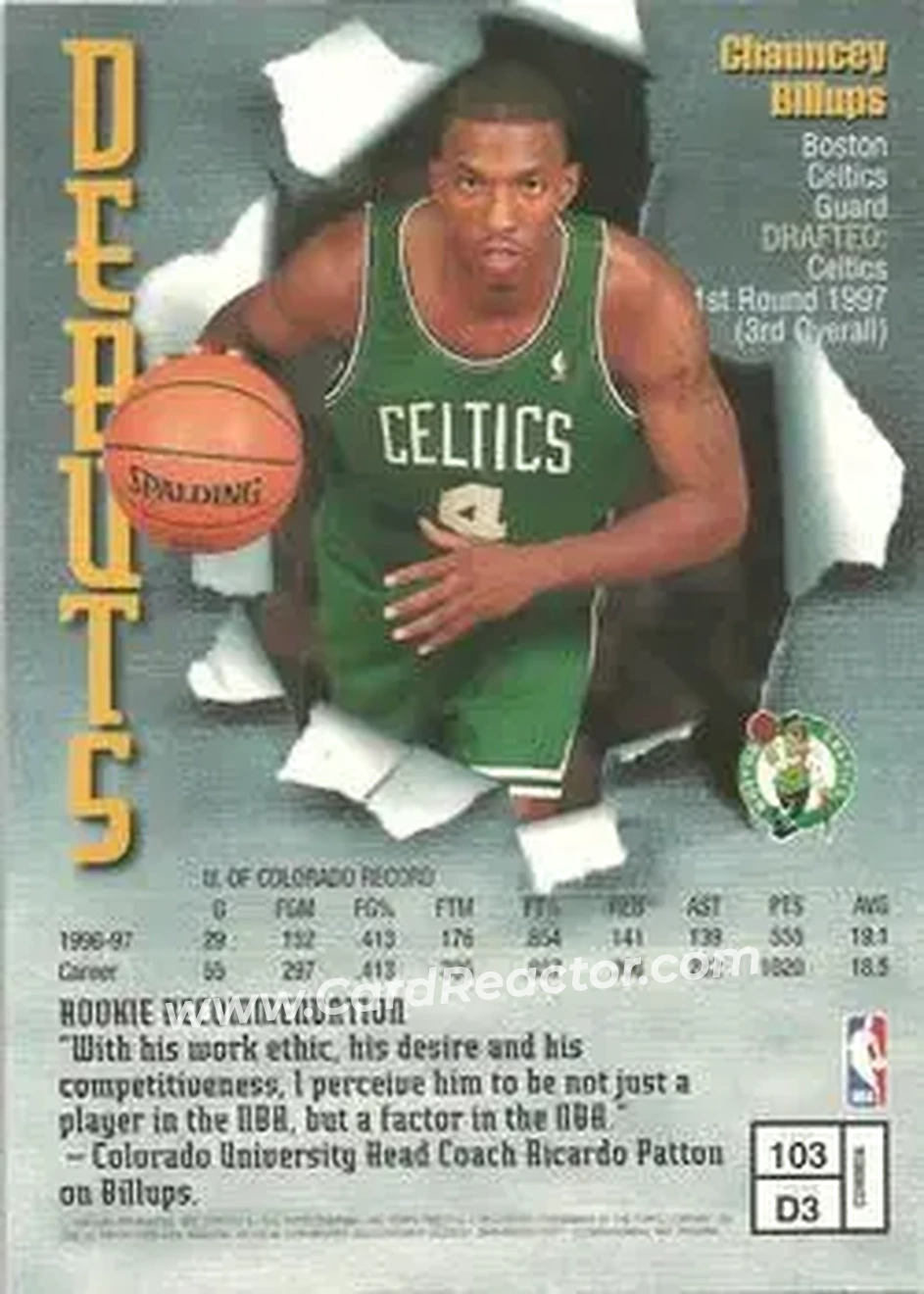 Back of Chauncey Billups
