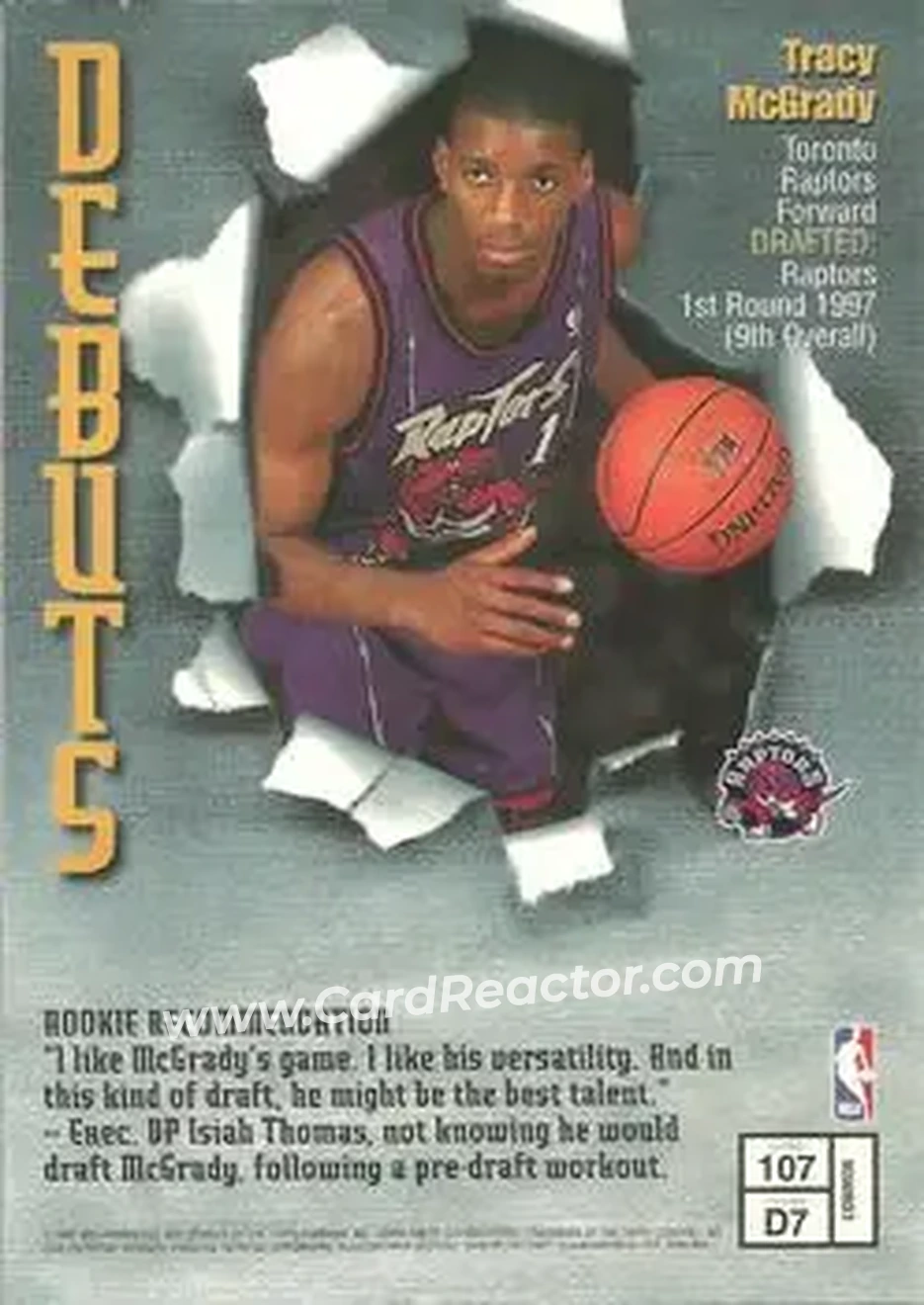 Back of Tracy McGrady