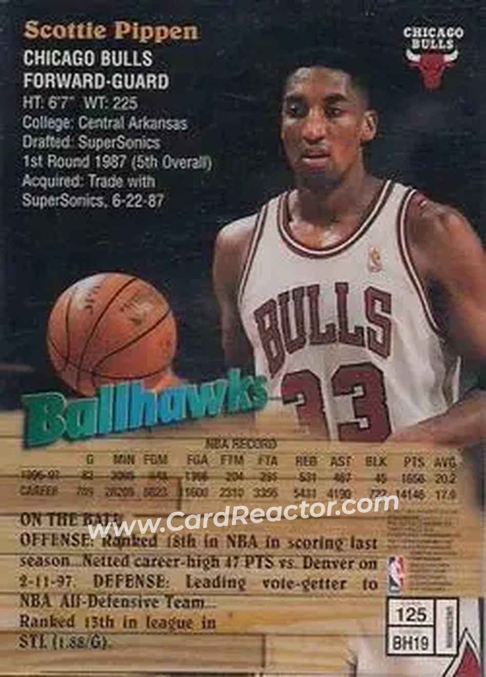 Back of Scottie Pippen