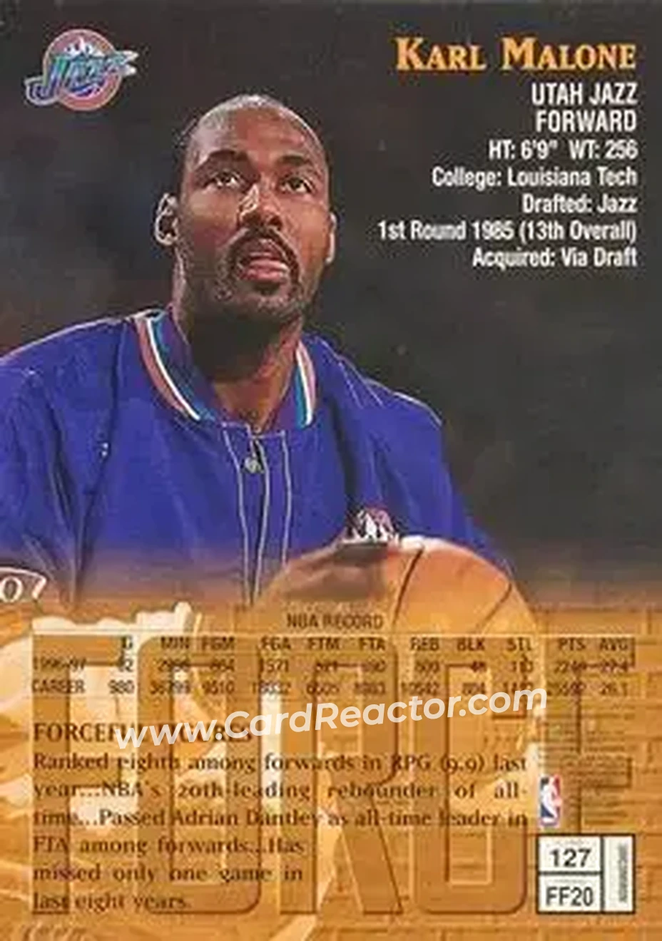 Back of Karl Malone