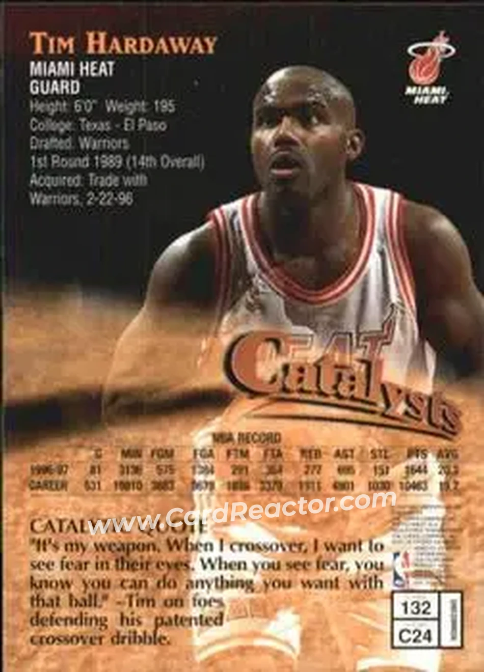 Back of Tim Hardaway