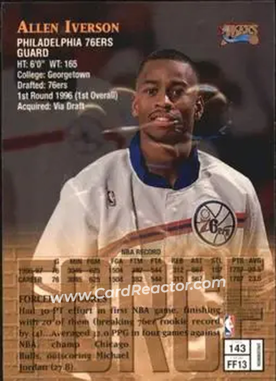 Back of Allen Iverson