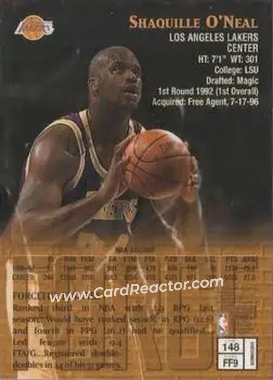 Back of Shaquille O'Neal