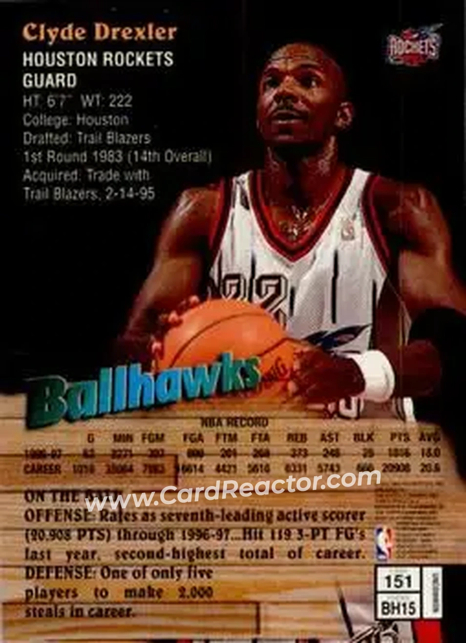 Back of Clyde Drexler