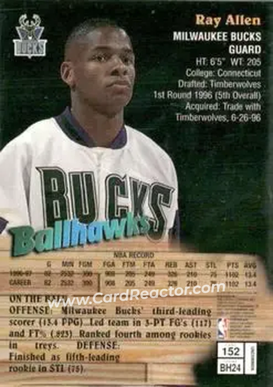Back of Ray Allen