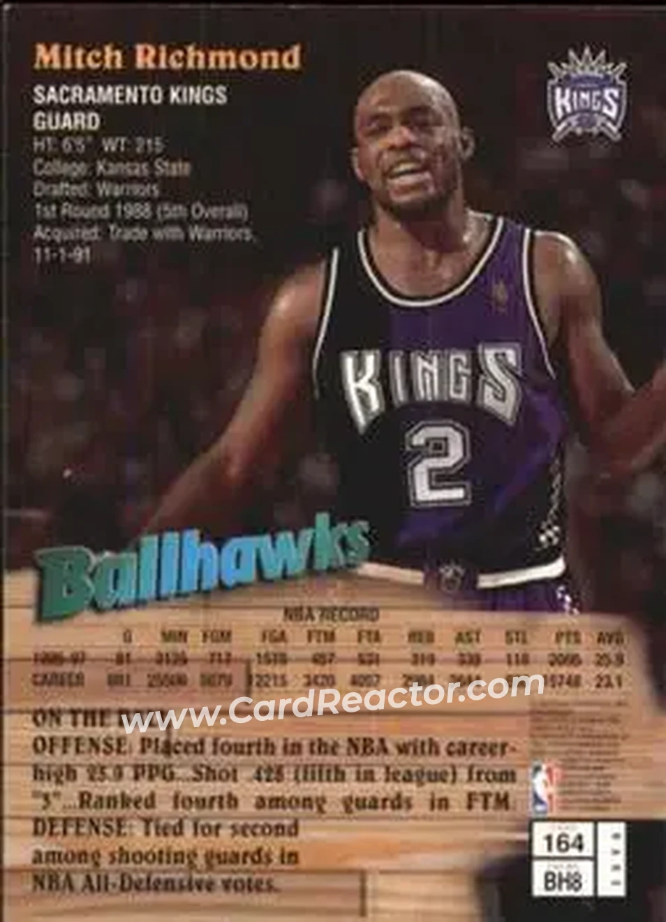 Back of Mitch Richmond