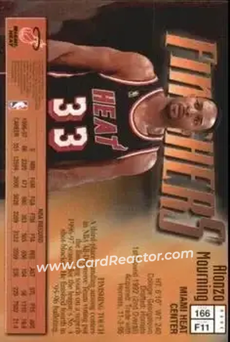 Back of Alonzo Mourning
