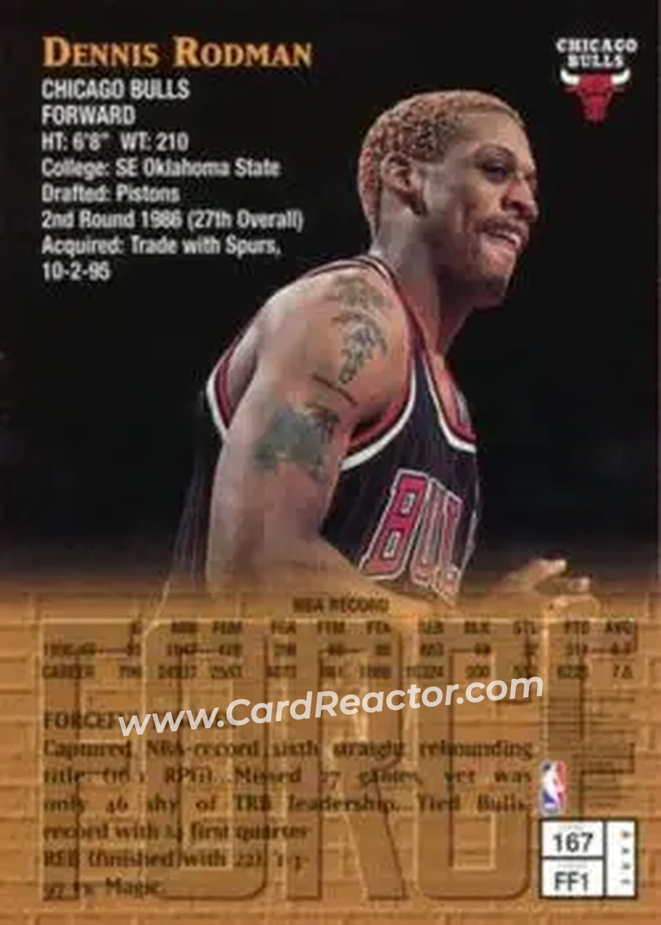 Back of Dennis Rodman