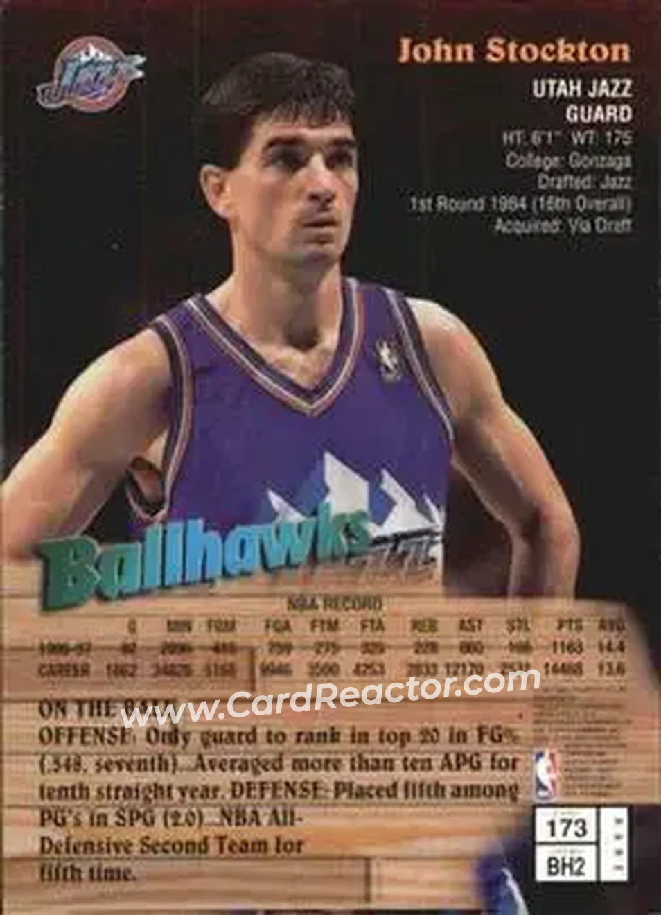 Back of John Stockton