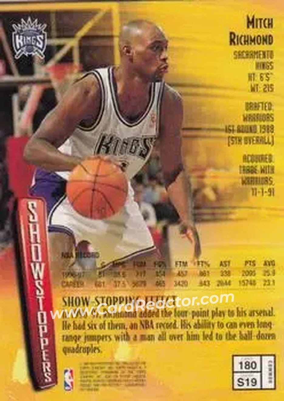 Back of Mitch Richmond