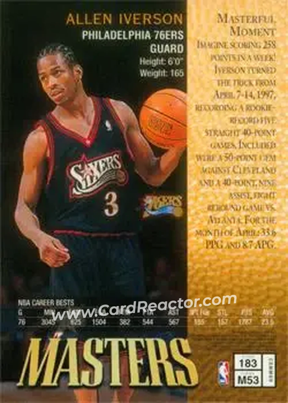 Back of Allen Iverson