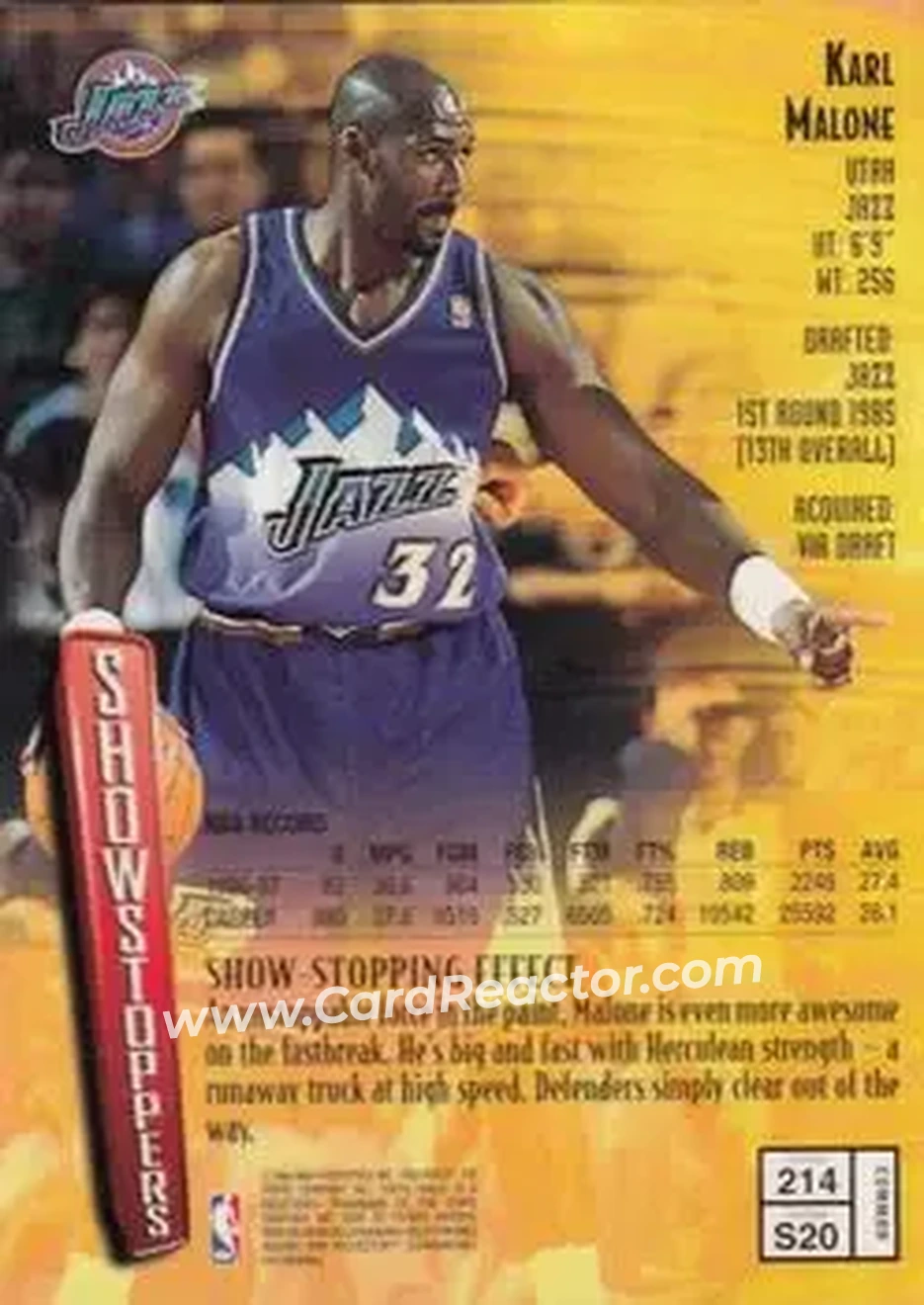 Back of Karl Malone