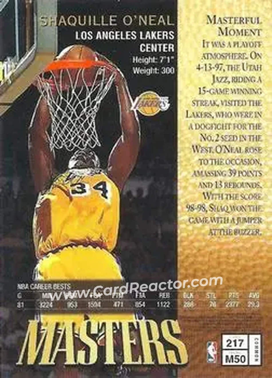 Back of Shaquille O'Neal