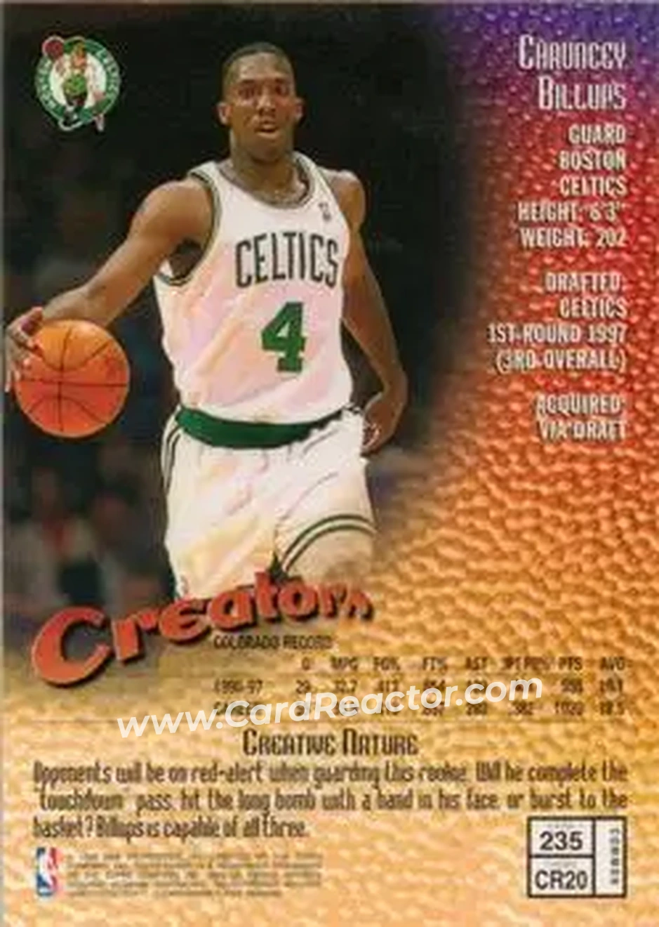 Back of Chauncey Billups
