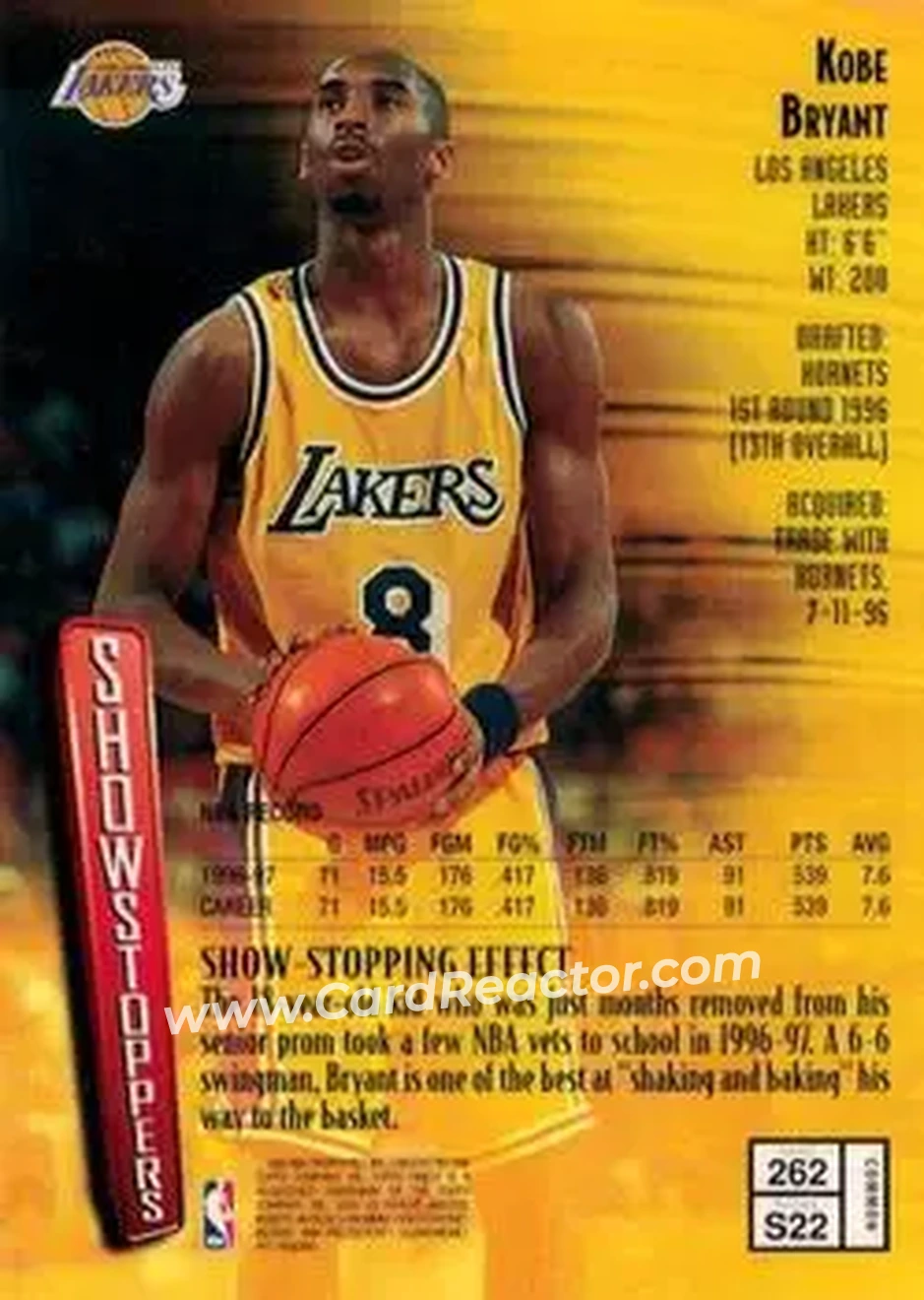 Back of Kobe Bryant