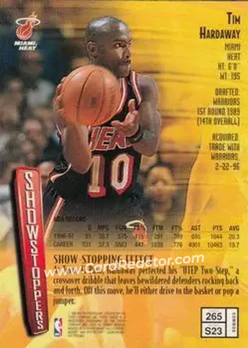 Back of Tim Hardaway