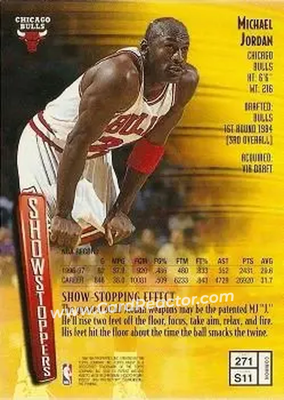 Back of Michael Jordan
