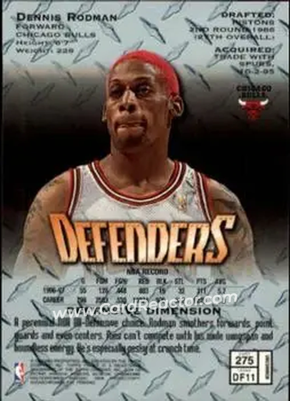 Back of Dennis Rodman